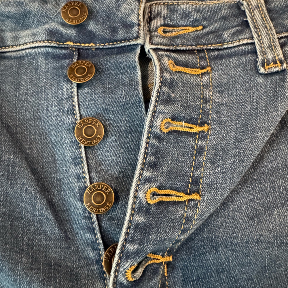 Stylish High Rise Button-Fly Jeans B011 - Picture 3 of 5